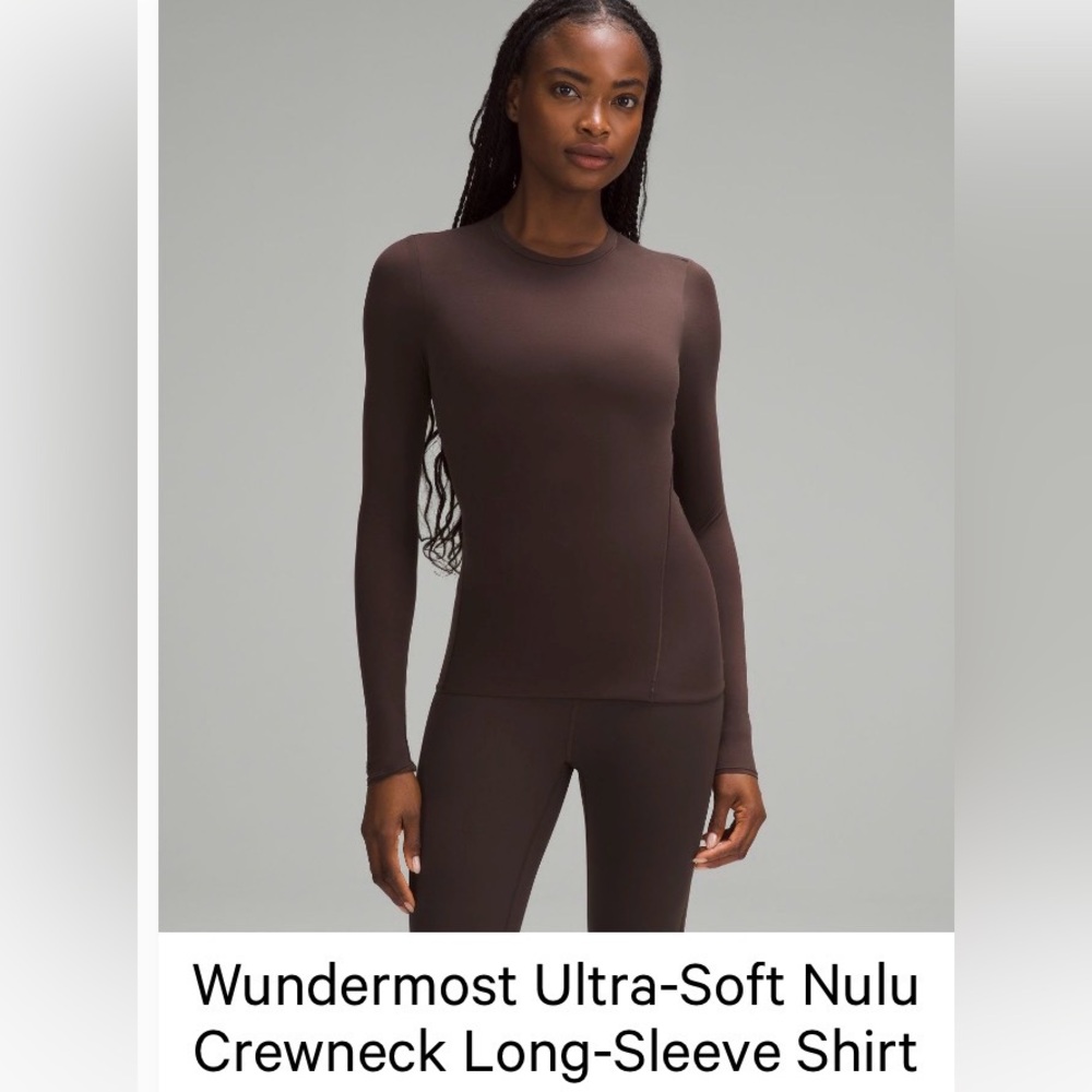 Lululemon Athletica Wundermost Ultra-Soft Nulu Crewneck Long Sleeve Shirt